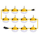 Construction String Light - 10 Lights, 100 ft, 2 Prong Plug