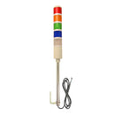 Multi-color tower light on a white background.