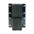 Metal bracket with padded bumper on a white background.