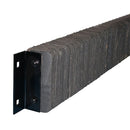 Black metal bumper with pads and brackets on a white background.