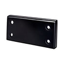 Black metal bracket on a white background