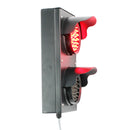 Red 4 Inch angled traffic light.