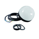 A 70mm bright LED pilot light with a white dome, black body, and visible multi-colored wires.