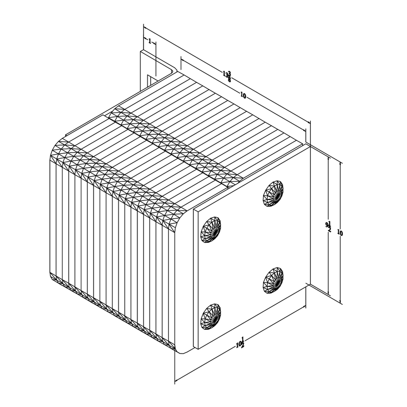 Black on white technical drawing with dimensions.