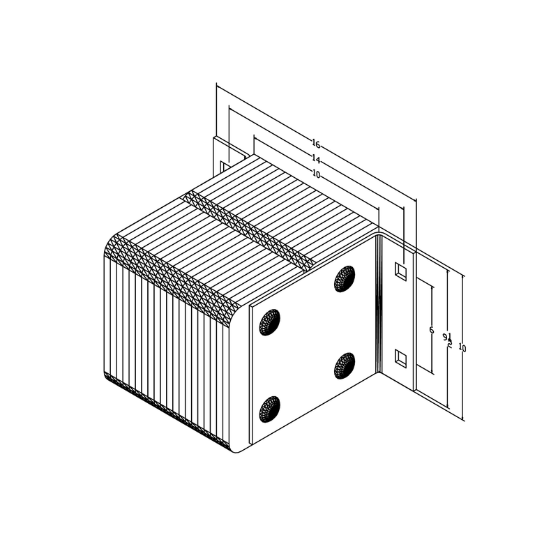 Black on white technical drawing with dimensions.