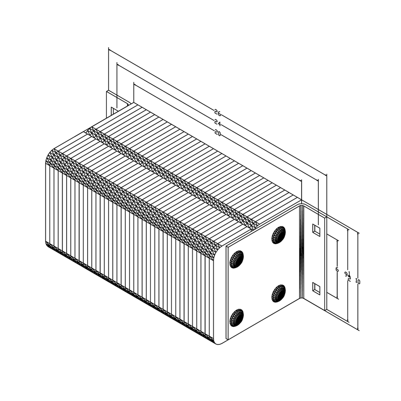 Black on white technical drawing with dimensions.