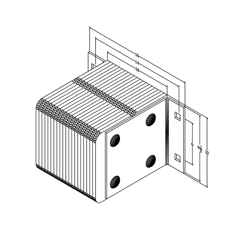 Black on white technical drawing with dimensions.