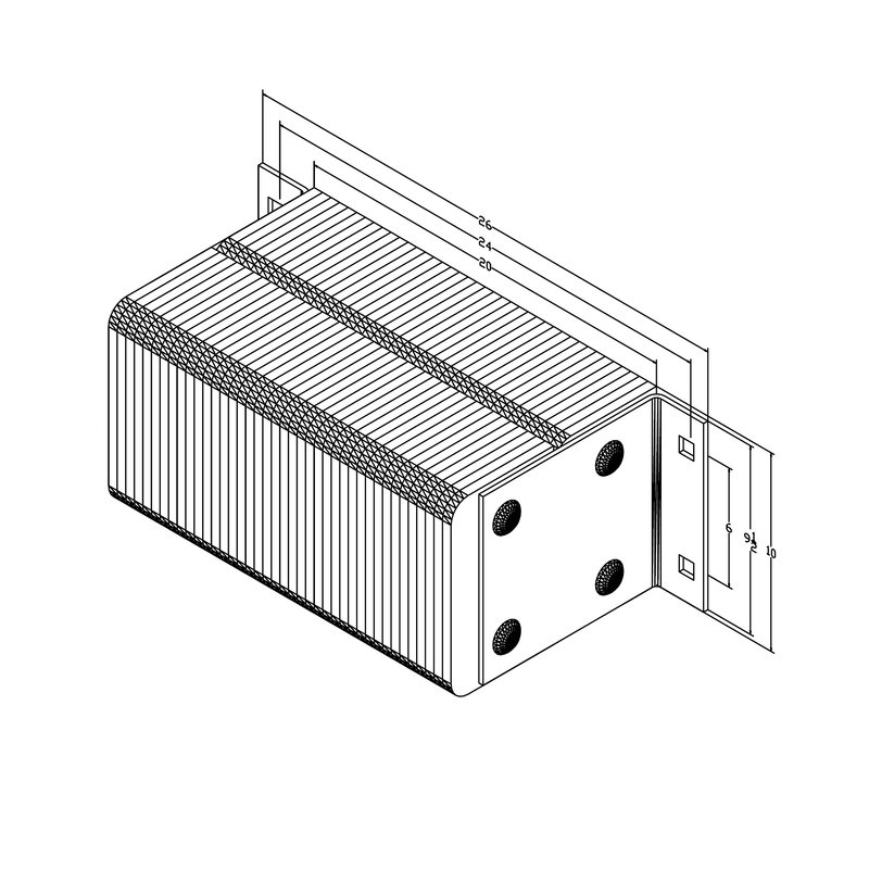 Black on white technical drawing with dimensions.