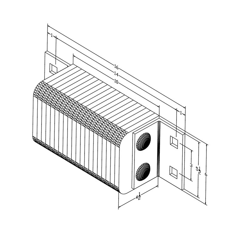 Black on white technical drawing with dimensions.
