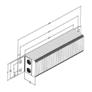 Black on white technical drawing with dimensions.