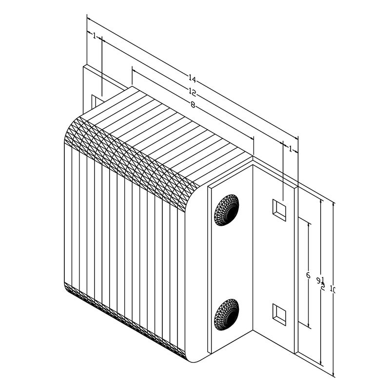 Black on white technical drawing with dimensions.