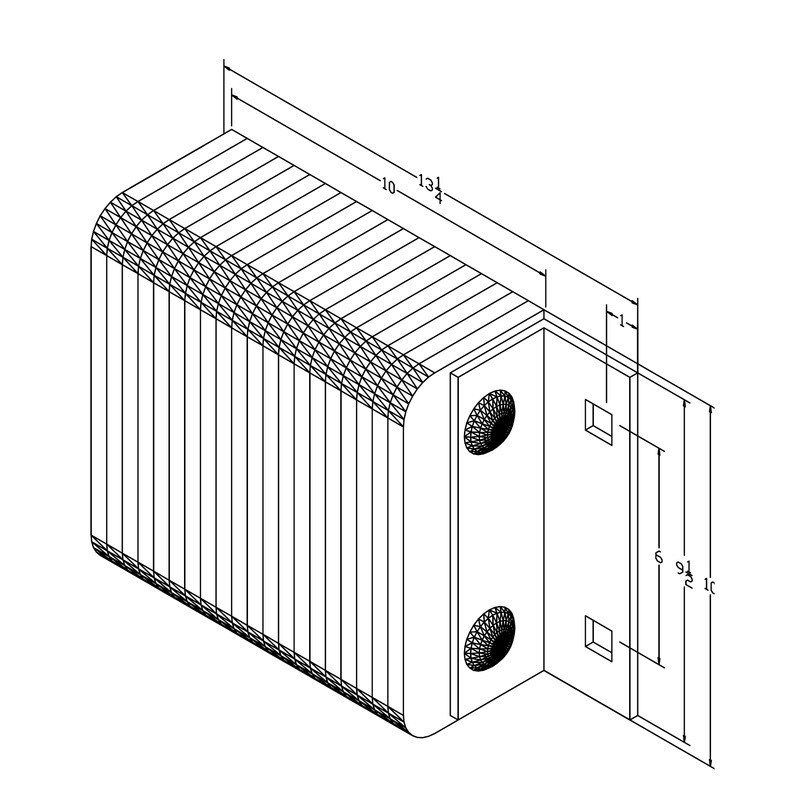 Black on white technical drawing with dimensions.