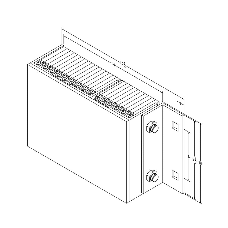 Black on white technical drawing with dimensions.