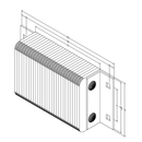 Black on white technical drawing with dimensions.