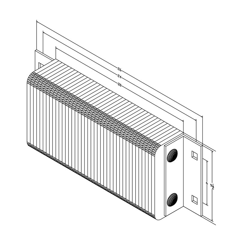 Black on white technical drawing with dimensions.