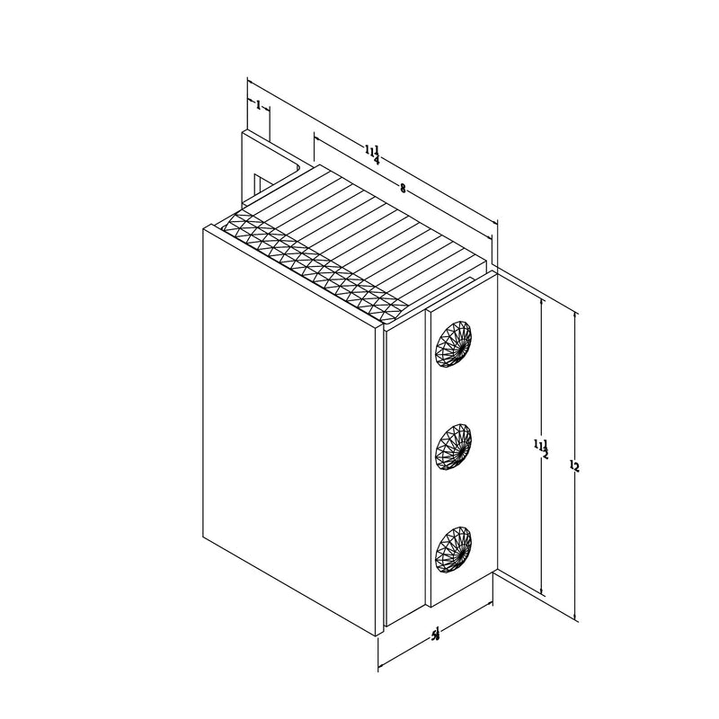 Black on white technical drawing with dimensions.