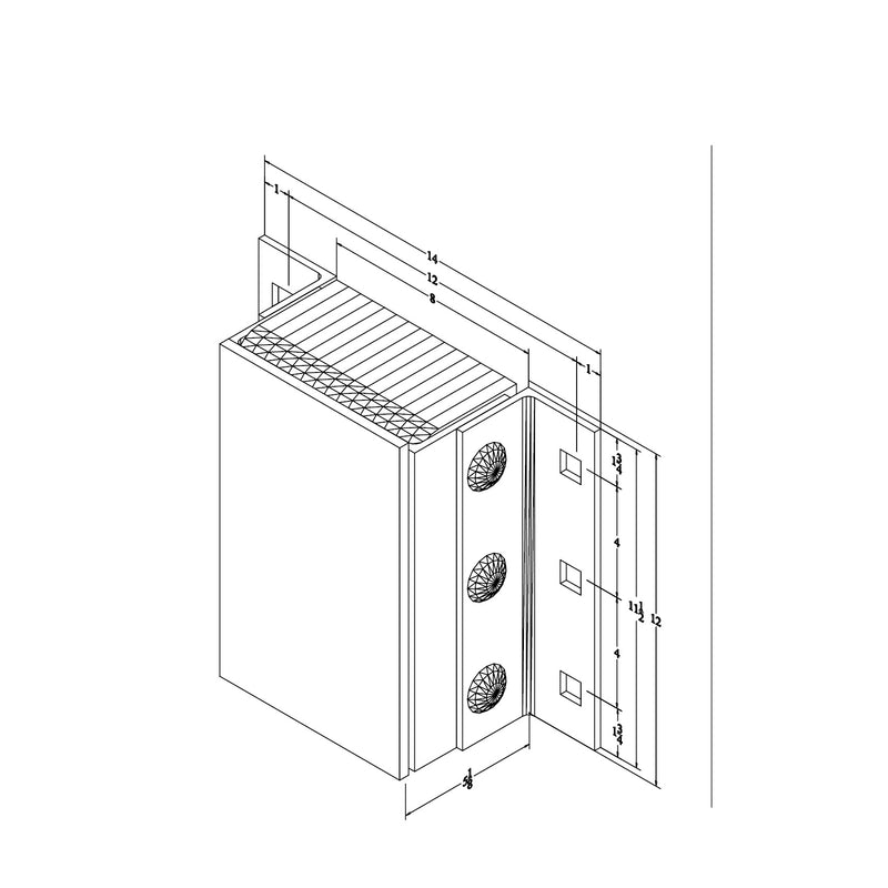 Black on white technical drawing with dimensions.