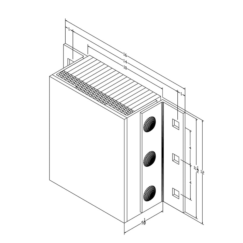 Black on white technical drawing with dimensions.