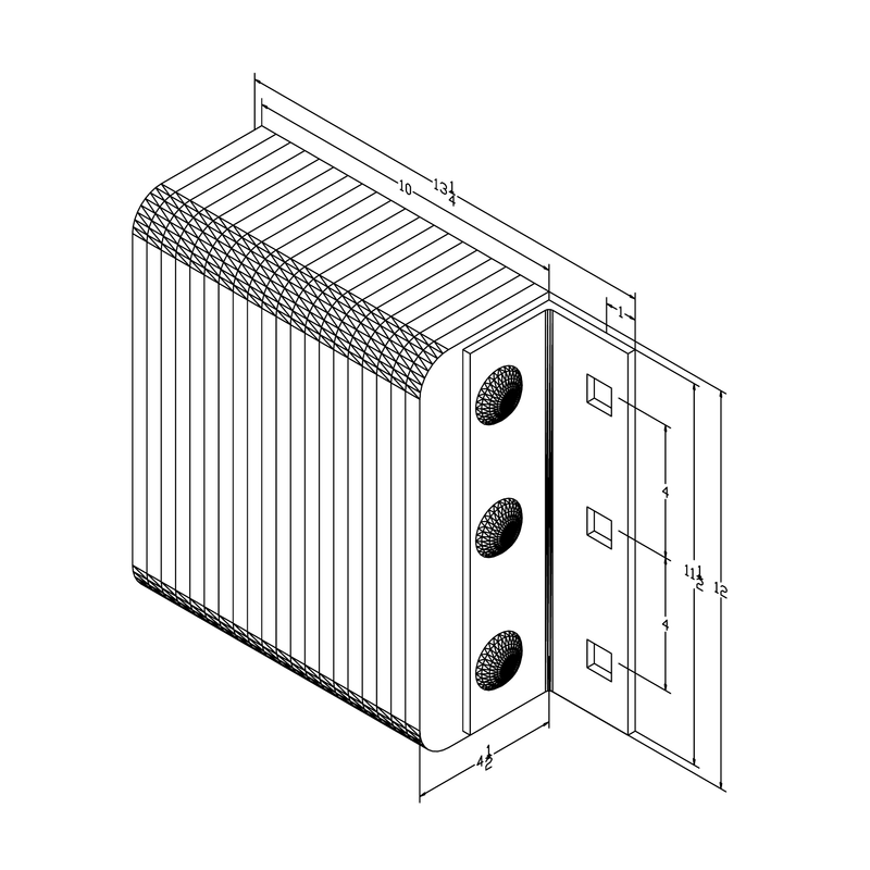 Black on white technical drawing with dimensions.