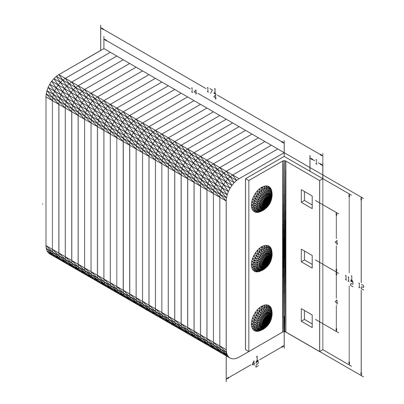 Black on white technical drawing with dimensions.