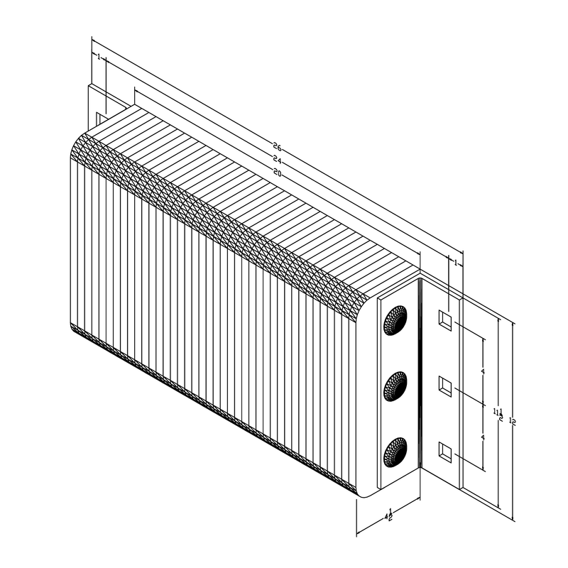 Black on white technical drawing with dimensions.