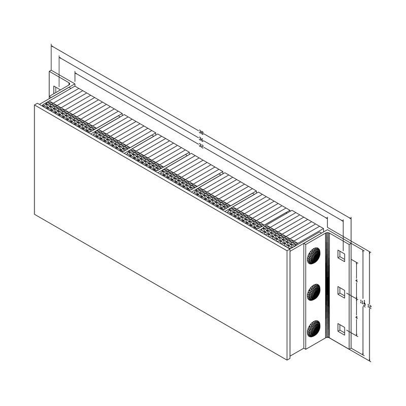 Black on white technical drawing with dimensions.