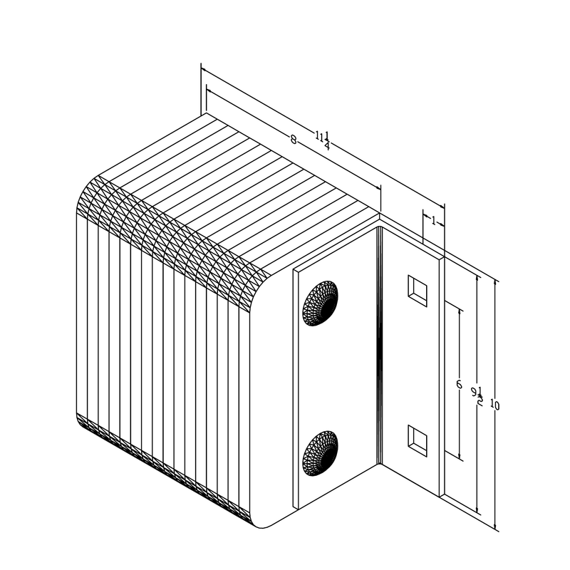 Black on white technical drawing with dimensions.
