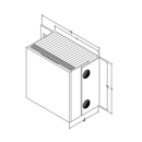 Black on white technical drawing with dimensions.