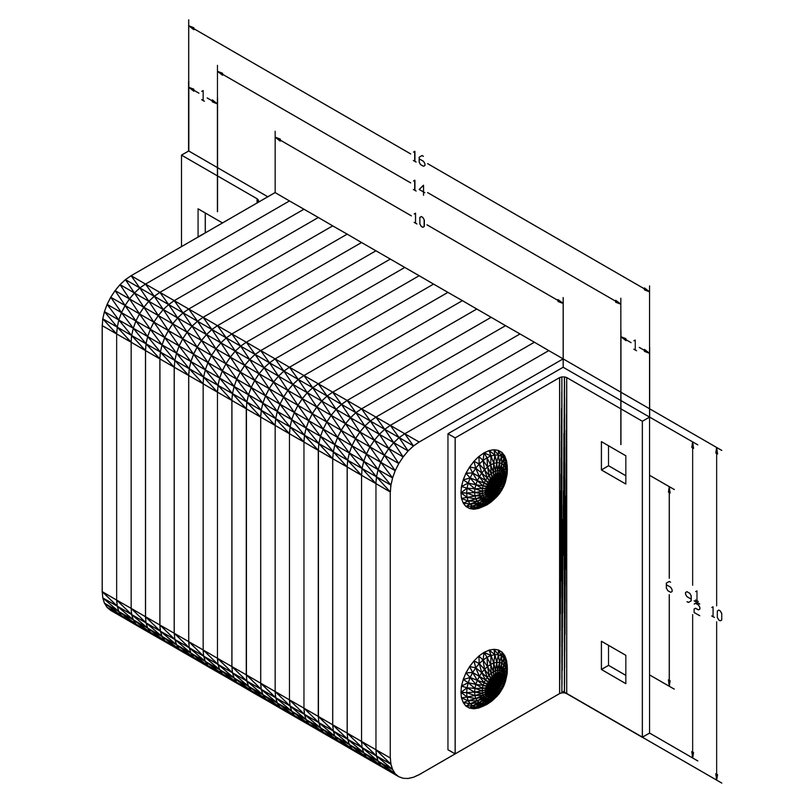 Black on white technical drawing with dimensions.