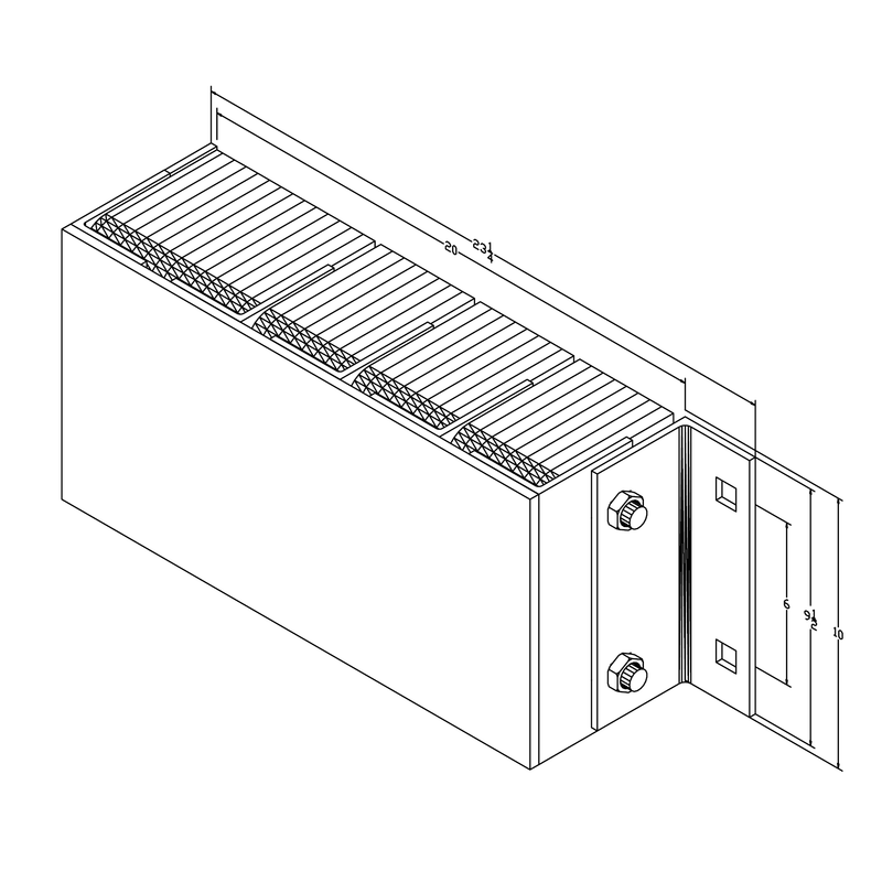 Black on white technical drawing with dimensions.