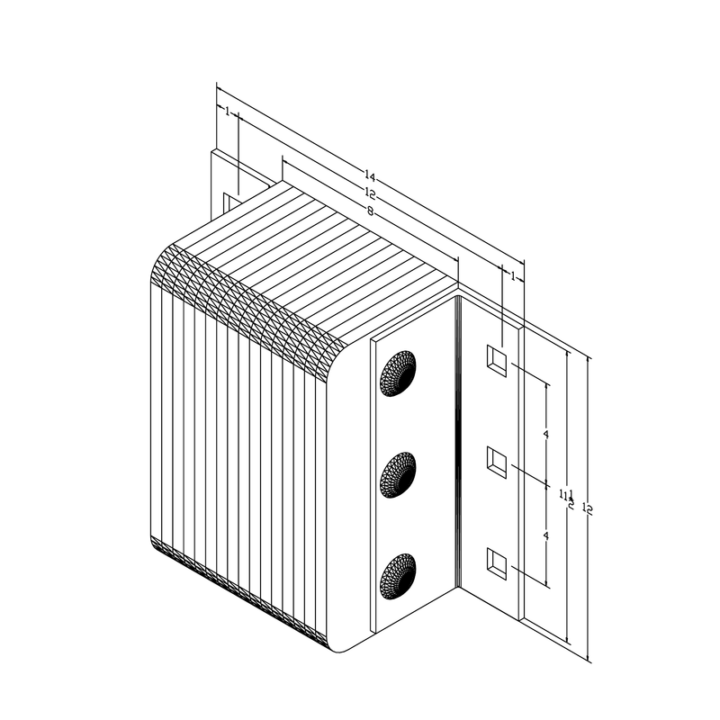 Black on white technical drawing with dimensions.