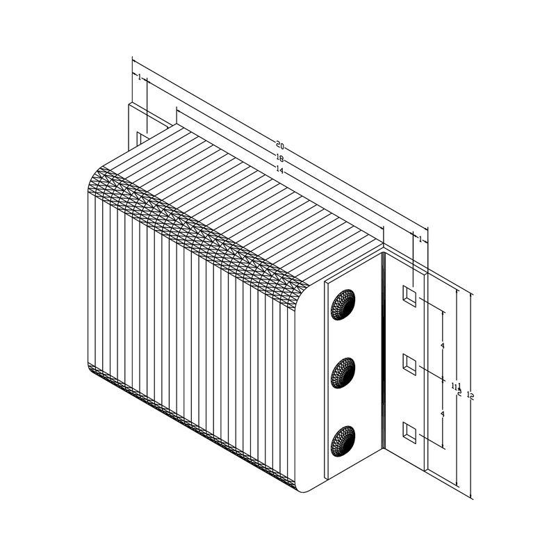 Black on white technical drawing with dimensions.
