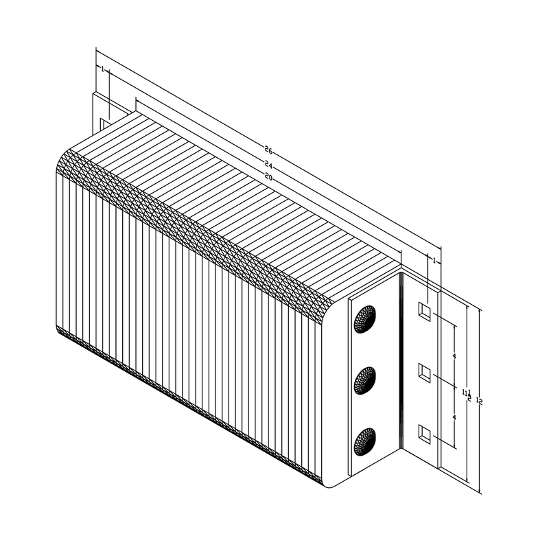 Black on white technical drawing with dimensions.