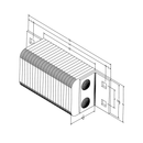 Black on white technical drawing with dimensions.
