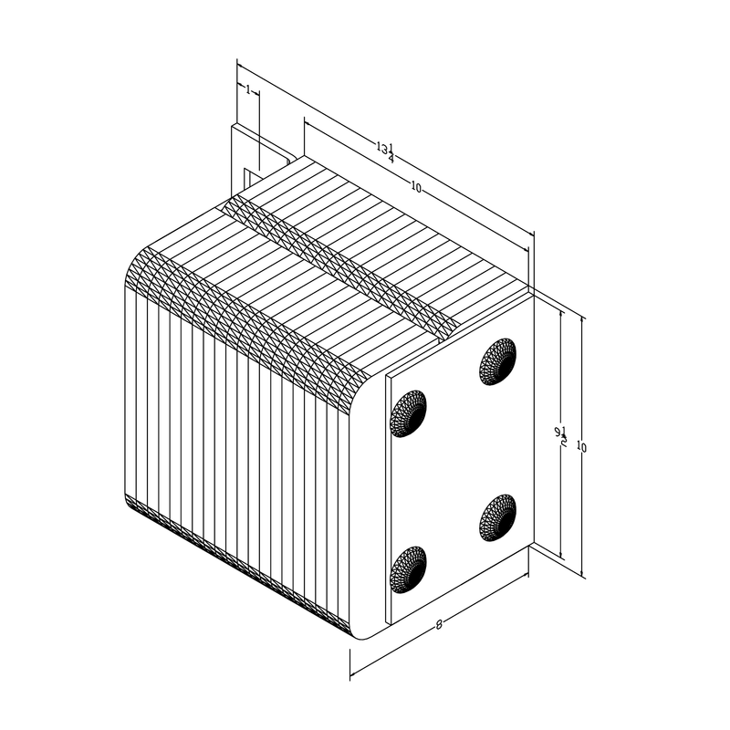 Black on white technical drawing with dimensions.