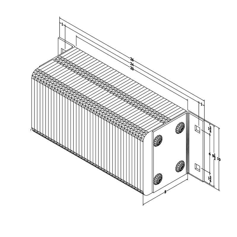 Black on white technical drawing with dimensions.