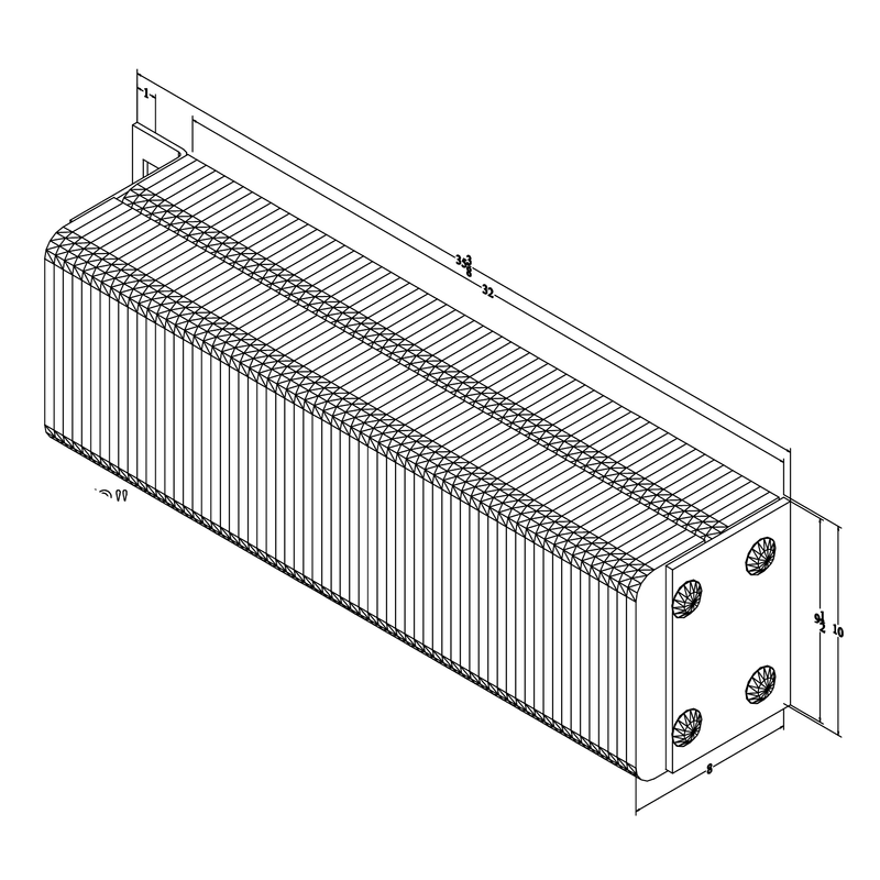 Black on white technical drawing with dimensions.