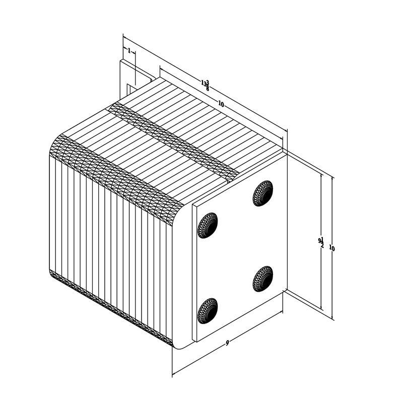 Black on white technical drawing with dimensions.
