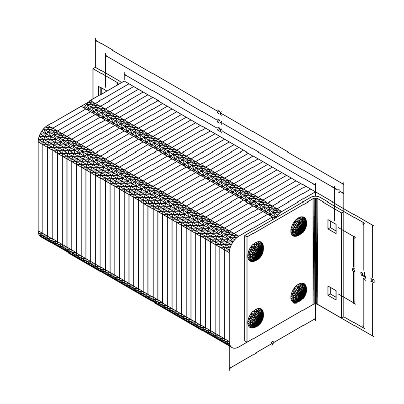 Black on white technical drawing with dimensions.