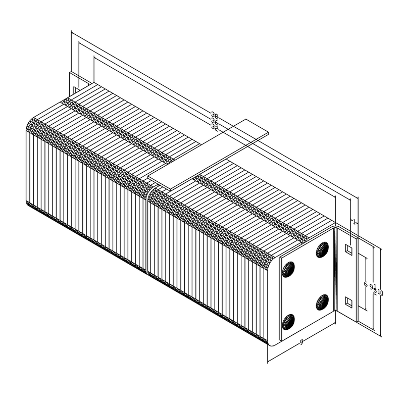 Black on white technical drawing with dimensions.