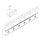 Black on white technical drawing with dimensions.